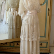 Original Edwardian and 1920s vintage wedding dress