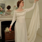 1940s vintage wedding dress