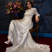 1940s vintage wedding dress